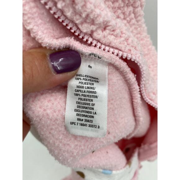 Carter's 6 mo fuzzy bear One Piece Jumpsuit Cozy Fleece bunting snowsuit - Picture 4 of 5